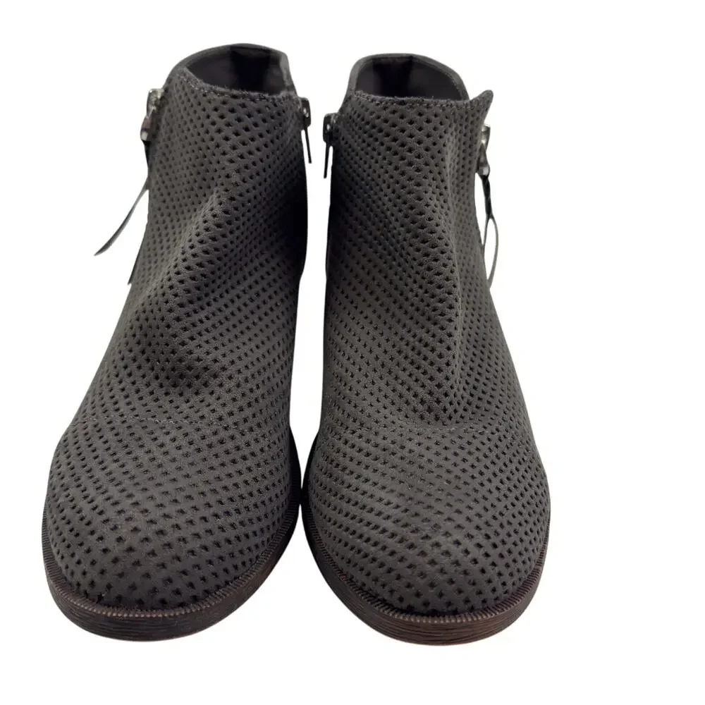 Dolce Vita Soft Flexible Suede Leather Perforated Booties Women's Size 7.5
